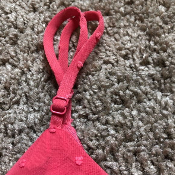 xhilaration coral Swiss Dot spaghetti strap tank - Picture 3 of 7